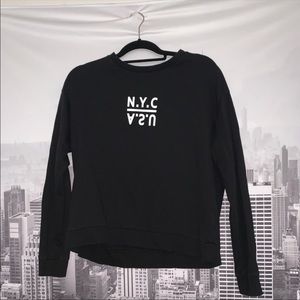 FINAL SALE: Black Printed Sweater